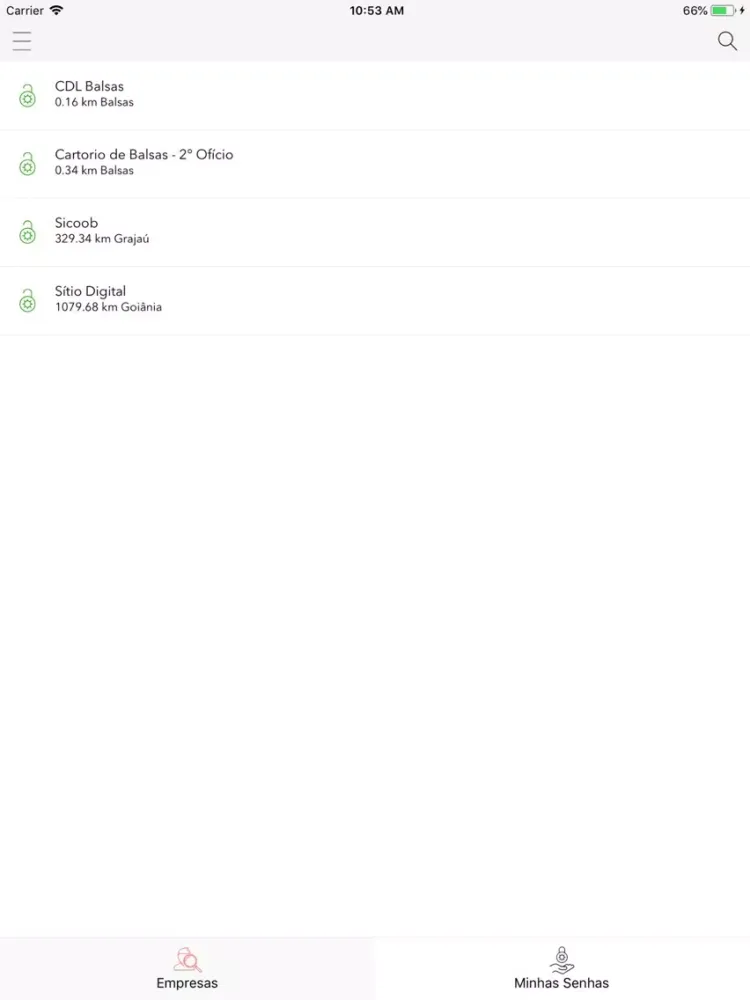 Siga Senhas iPad  Screenshots