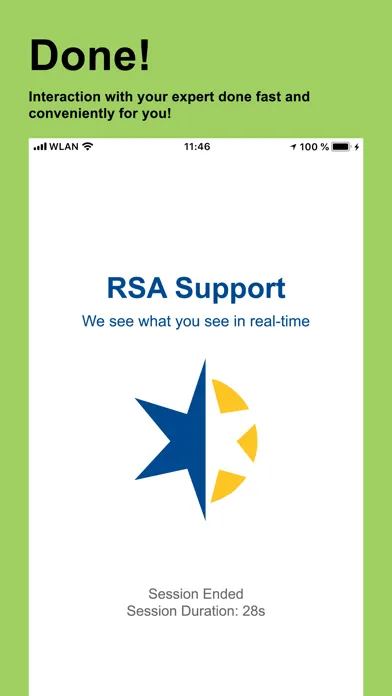 ภาพหน้าจอของ RSA Support