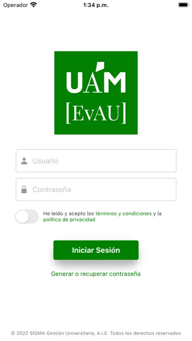 Capturas de pantalla de UAM EvAU