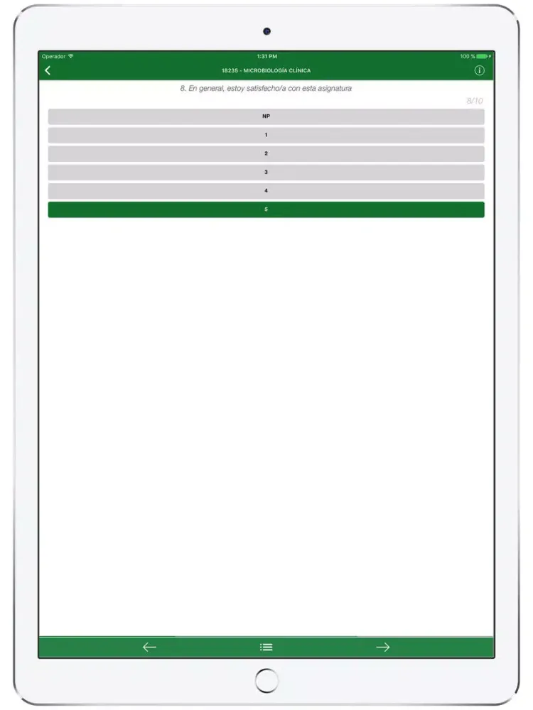 Tangkapan skrin Academic Mobile UAM iPad 