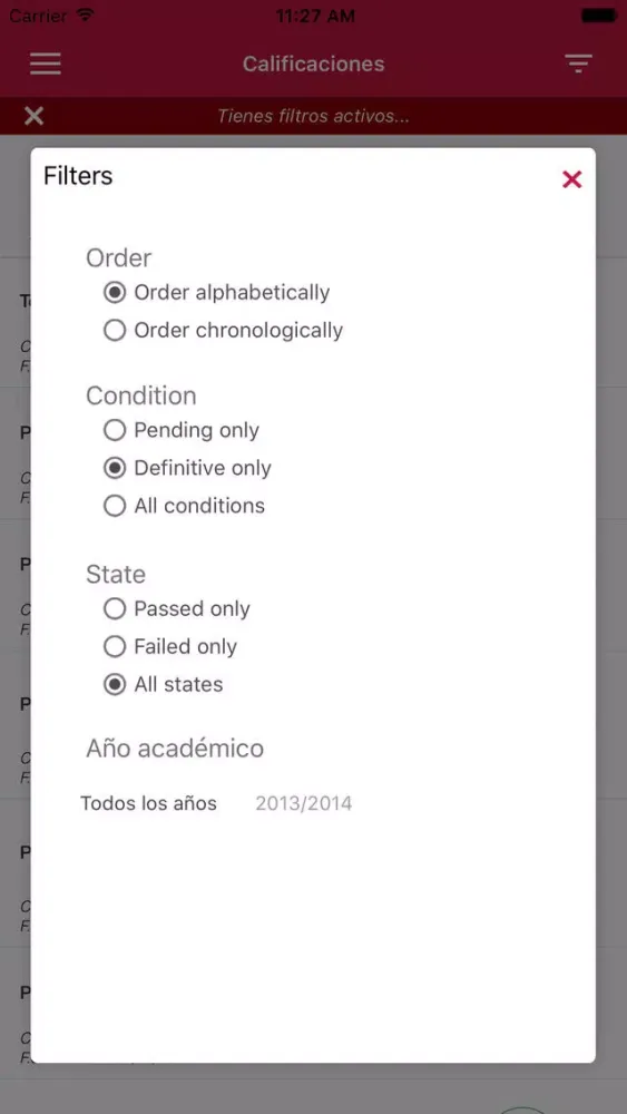 Capturas de pantalla de Academic Mobile UVa