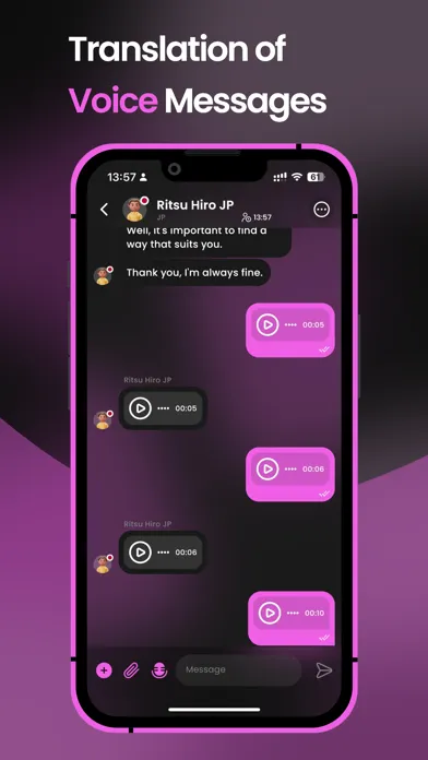 Translation Tchat Screenshots