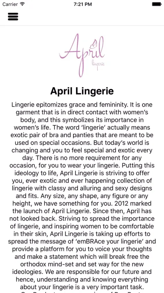 Скриншоты April Lingerie