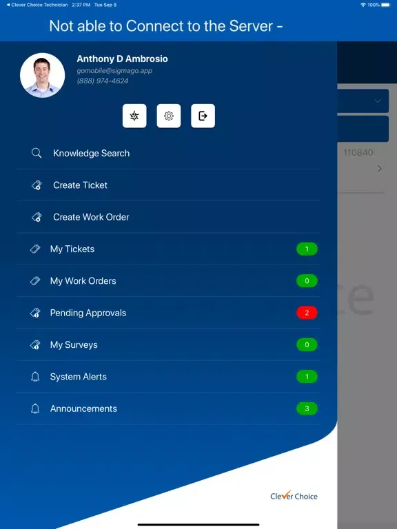 Capturas de pantalla de Clever Choice Customer iPad 