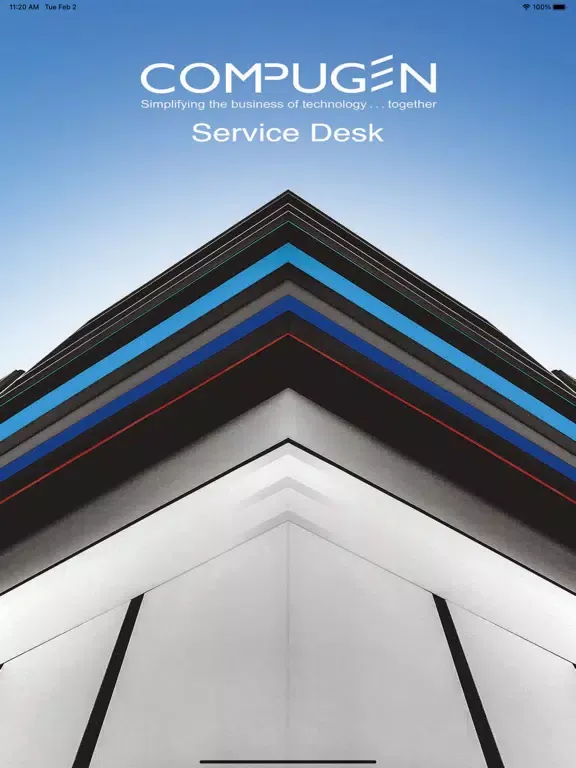 Ảnh chụp màn hình của COMPUGEN Service Desk iPad 