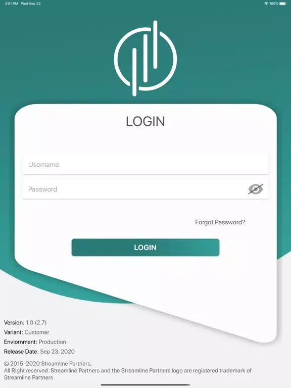Zrzuty ekranu StreamLine Partners Technician iPad 