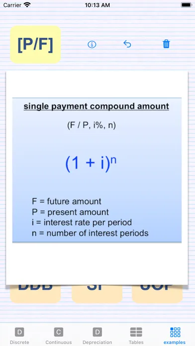 Ảnh chụp màn hình của compounding & depreciation