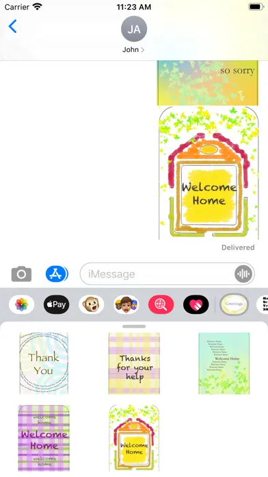 greetings stickers! Screenshots