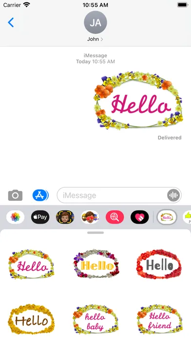 تصاویر flower greetings stickers