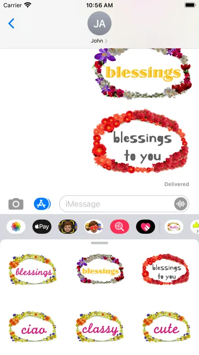 تصاویر flower greetings stickers