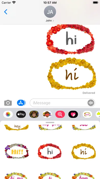 تصاویر flower greetings stickers