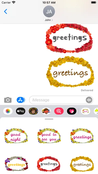 تصاویر flower greetings stickers