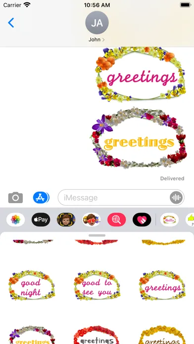 تصاویر flower greetings stickers