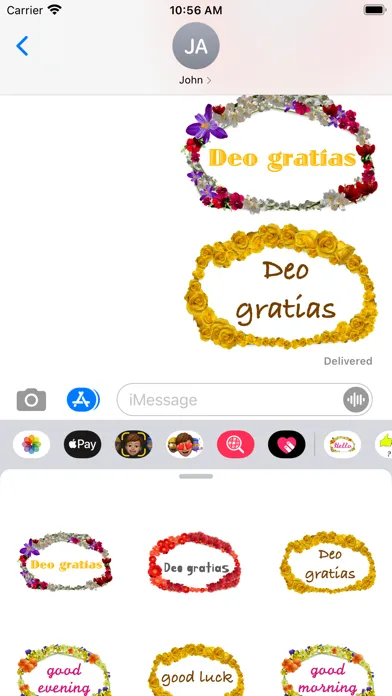 تصاویر flower greetings stickers