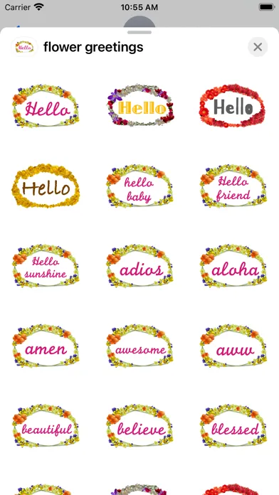 تصاویر flower greetings stickers