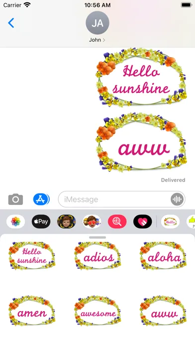 تصاویر flower greetings stickers