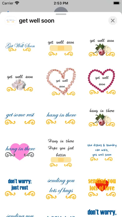 get well soon stickers! Screenshots