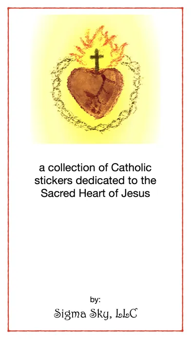 Captures d'écran de Sacred Heart of Jesus stickers
