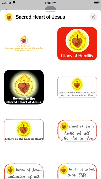 Captures d'écran de Sacred Heart of Jesus stickers