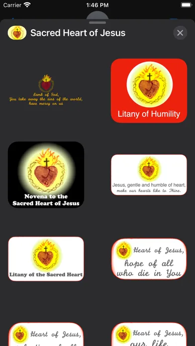 Captures d'écran de Sacred Heart of Jesus stickers