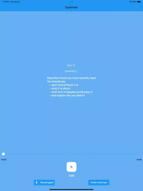 IELTS Speaking Mock Test iPad  Ekran Görüntüleri