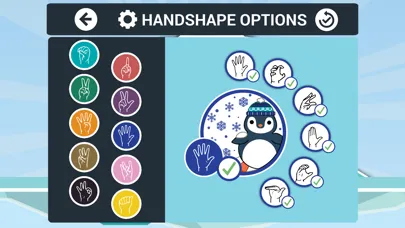 Capturas de pantalla de ASL Handshape Games