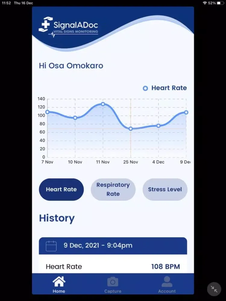 SignalADoc VSM iPad  스크린샷