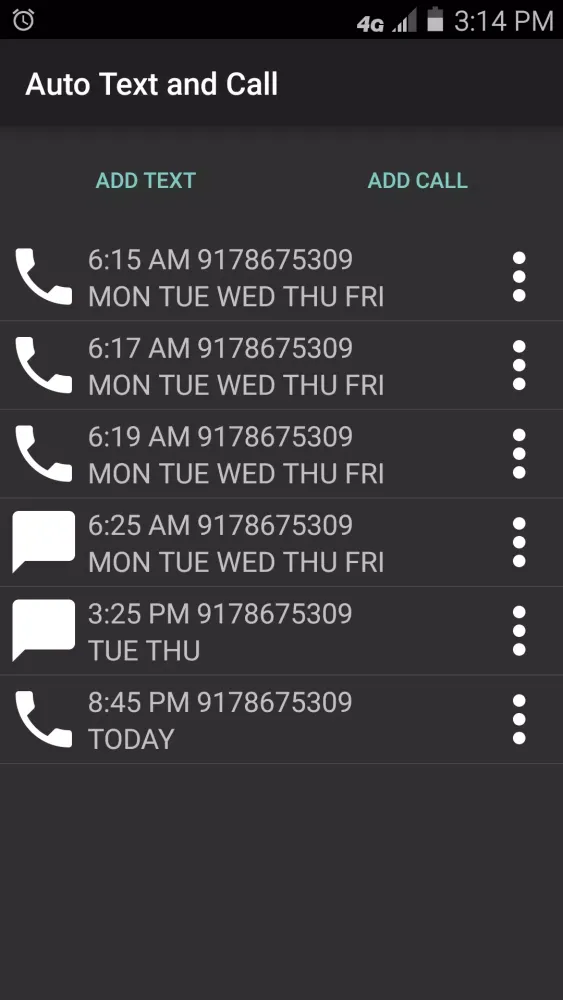 Auto Text and Call স্ক্রিনশট