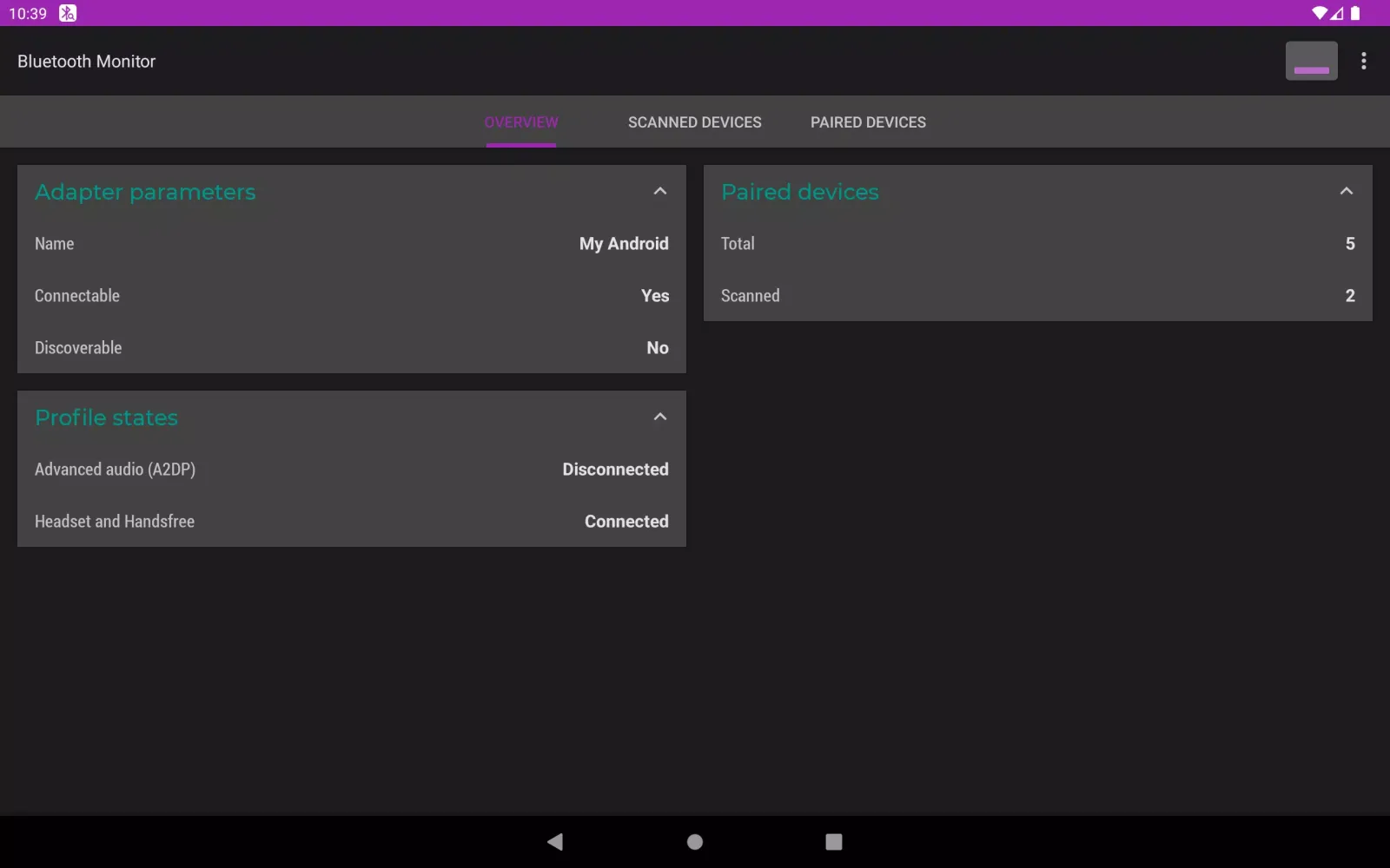 Capturas de pantalla de Bluetooth Monitor