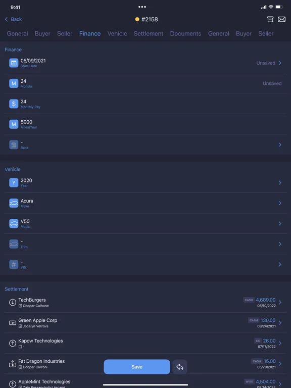 Management CRM iPad  스크린샷