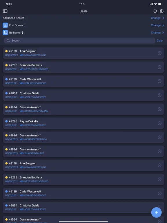 Management CRM iPad  스크린샷