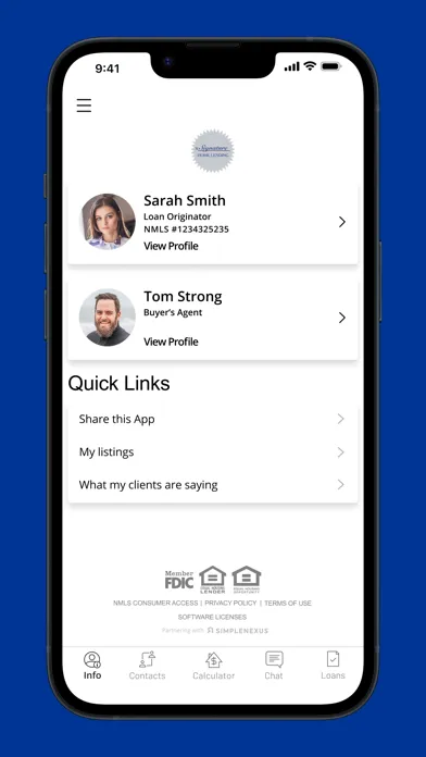 Captures d'écran de Signature Home Lending App