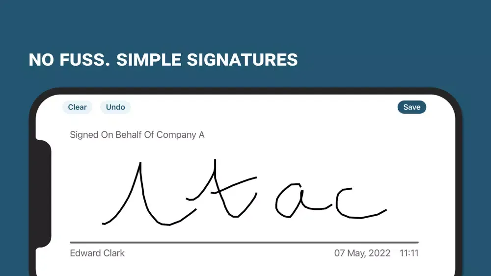 Capturas de tela do Simple Signatures