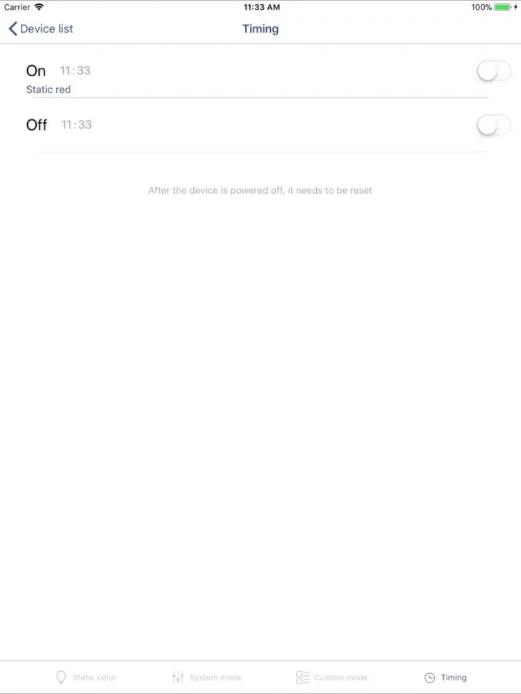 BLE Strip iPad  Ekran Görüntüleri