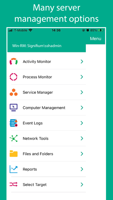 Screenshot di WinSignify - Windows Servers