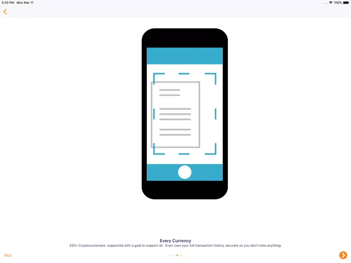 Tangkapan skrin SignKeys Secure Wallet iPad 