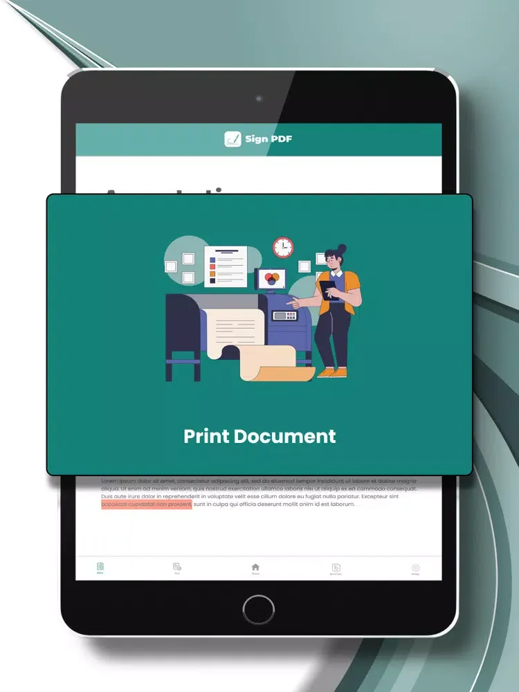 Sign PDF-Unlimited Signatures iPad 应用截图