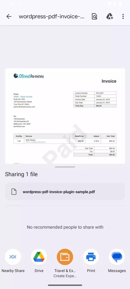 Tangkapan skrin ExFlow Travel & Expense