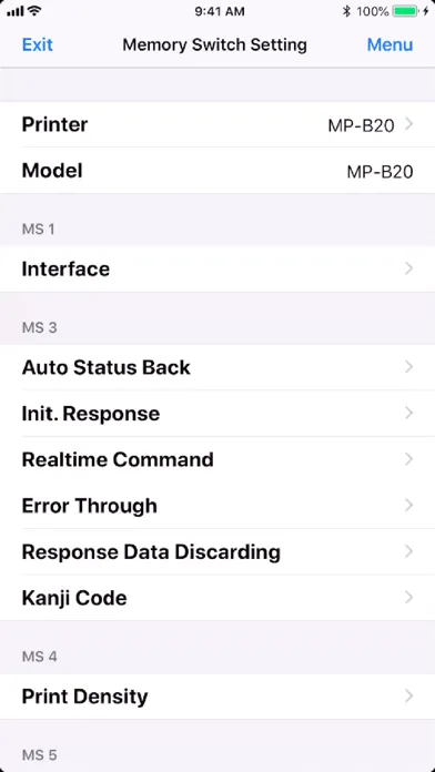 SII MP-B Utility स्क्रीनशॉट