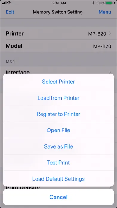 SII MP-B Utility स्क्रीनशॉट