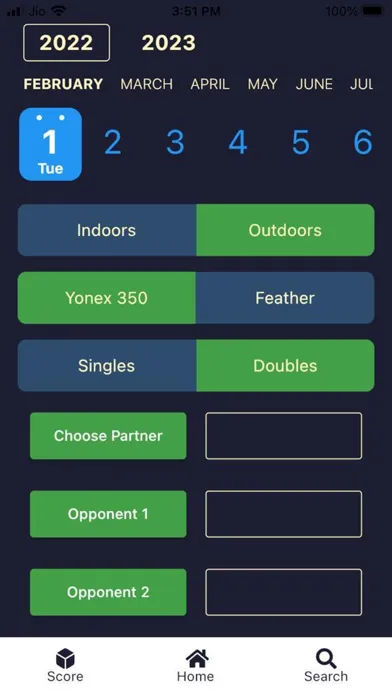 ภาพหน้าจอของ My Badminton Scores