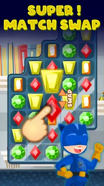 Ảnh chụp màn hình của Mask Superheroes Match 3 Games
