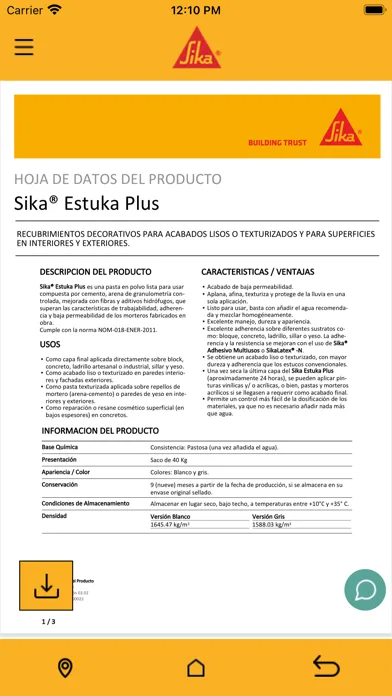 Sika® MX स्क्रीनशॉट