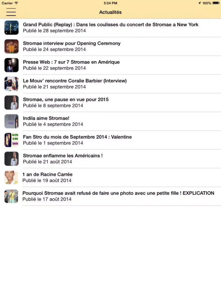 Скриншоты L'Appli des fans pour Stromaeometre iPad 