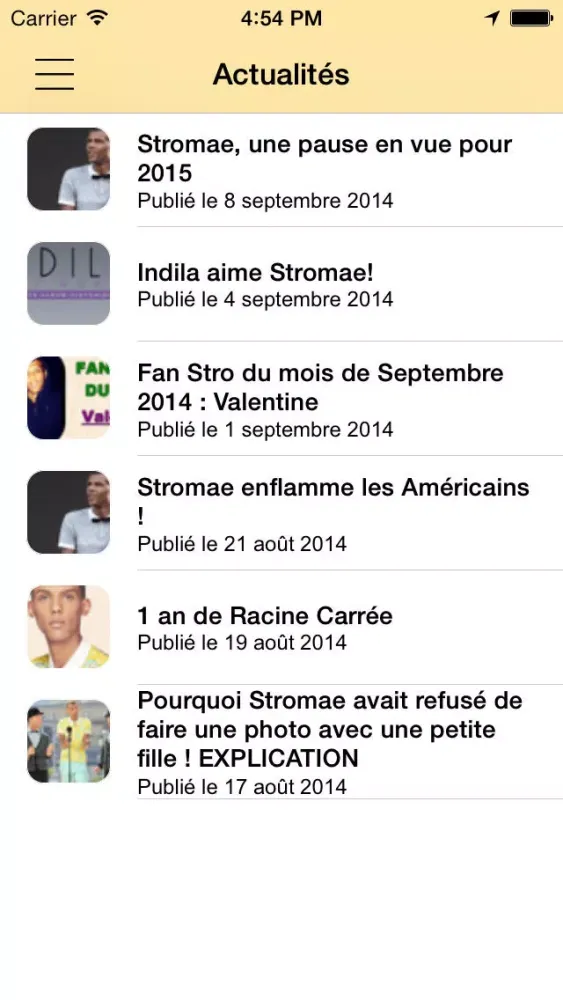 Скриншоты L'Appli des fans pour Stromaeometre