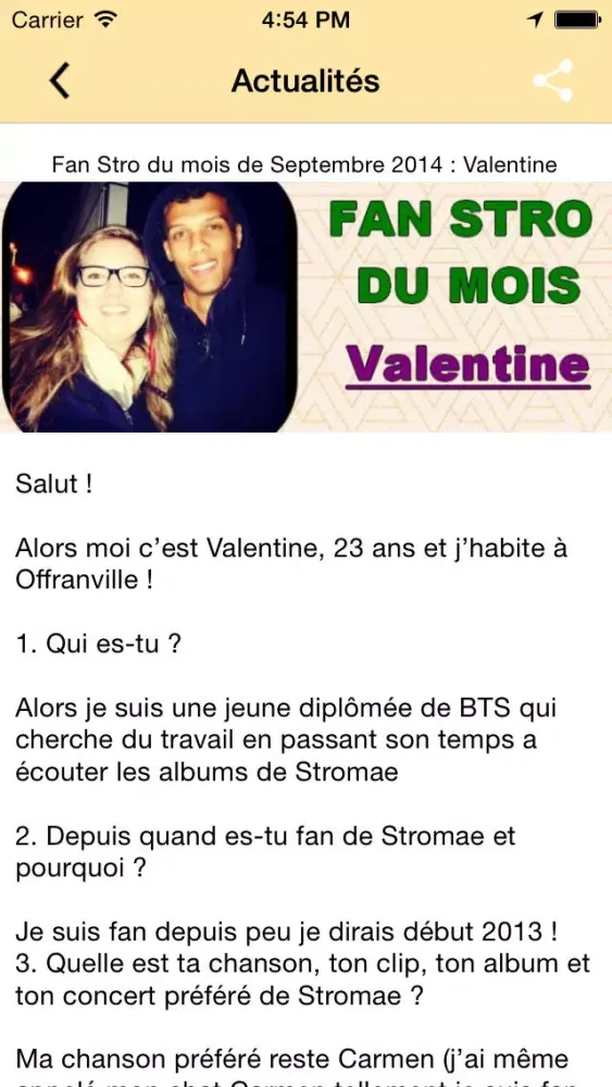Скриншоты L'Appli des fans pour Stromaeometre