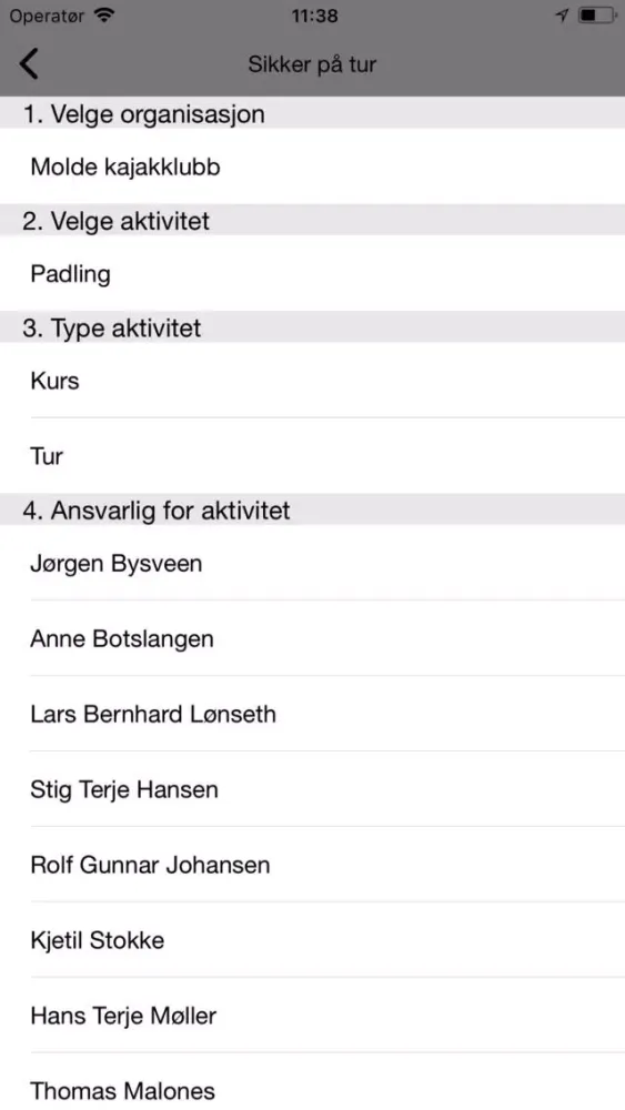 Capturas de tela do Sikker på tur