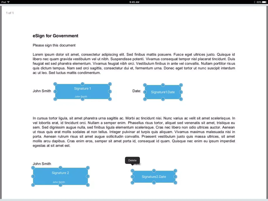 تصاویر e-Sign for Government iPad 