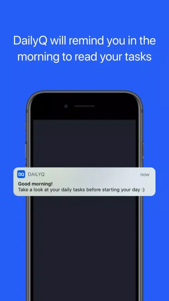 Tangkapan layar DailyQ - Daily Tasks Tracker