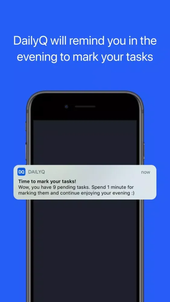 Tangkapan layar DailyQ - Daily Tasks Tracker